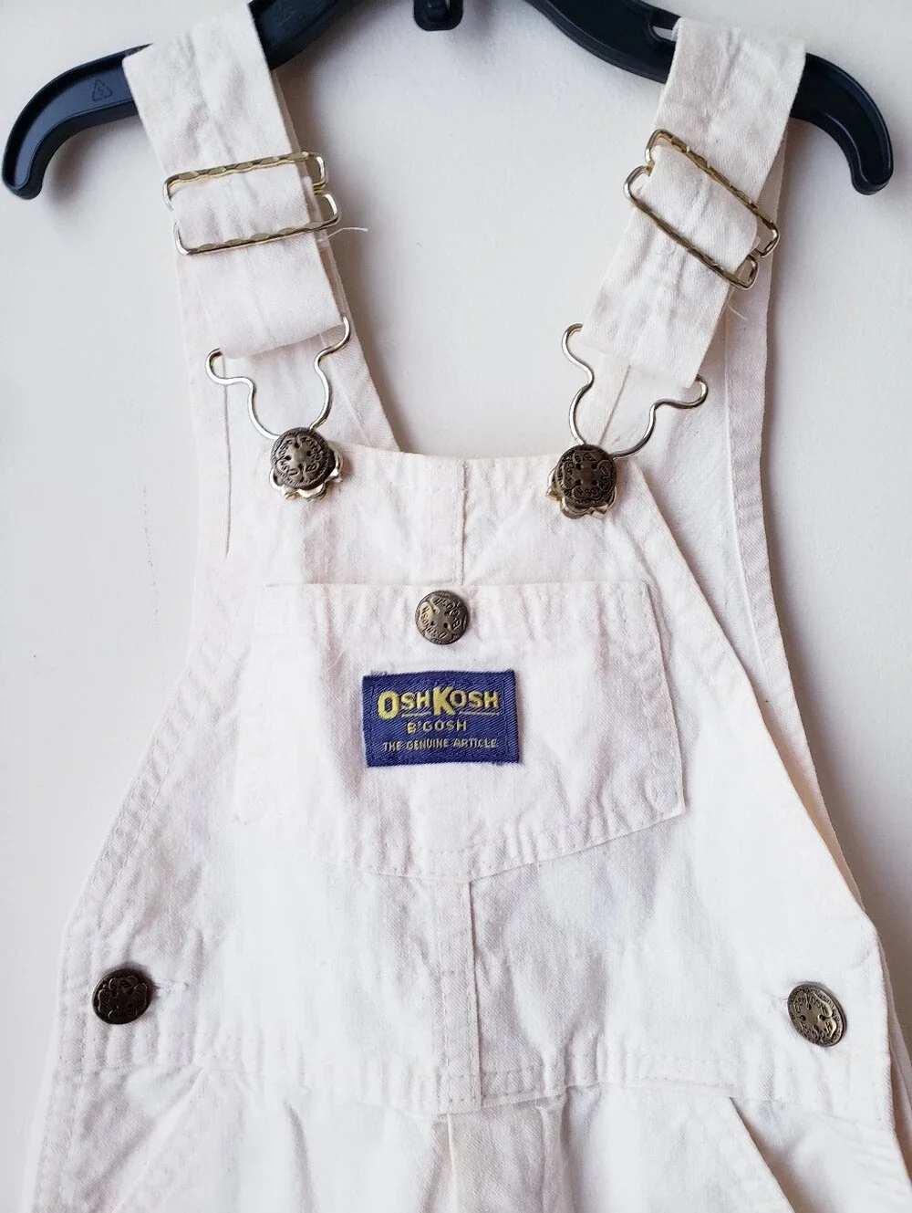 Vintage OshKosh BGosh Cream Cotton Overalls